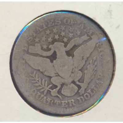 1909-P Barber 90% Silver U.S. Quarter, Circulated & Ungraded