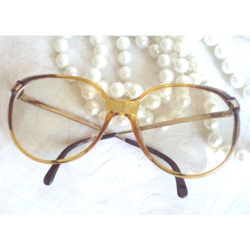 Vintage VIENNALINE Mod Eyeglasses Amber Diva Retro Rim 56-16 Womens Sunglasses