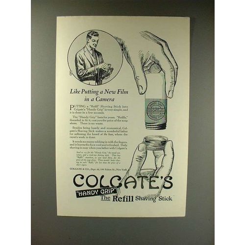 1923 Colgate's Shaving Stick Ad - Like New Film