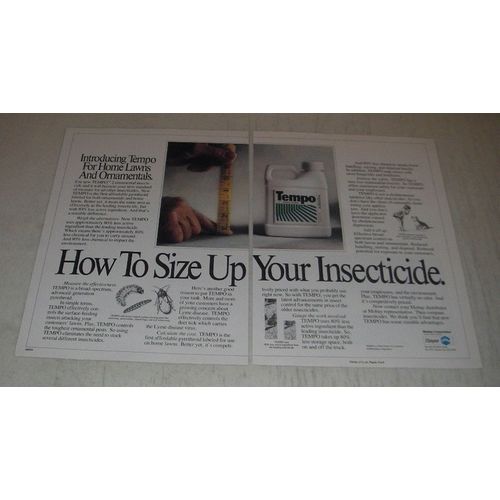 1990 Bayer Mobay Tempo Ad - How to size up your insecticide