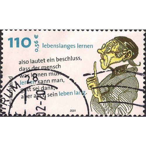 GERMANY, Lebenslanges Lernen, blue 2001, 110 Pf, €0.56