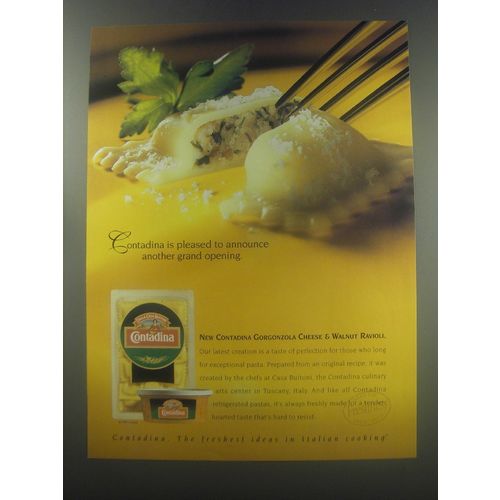 1995 Contadina Gorgonzola Cheese & Walnut Ravioli Advertisement