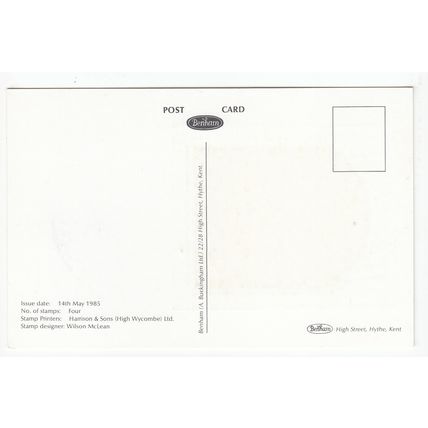 European Music Year G F Handel Water Music 1985 Benham Silk Postcard