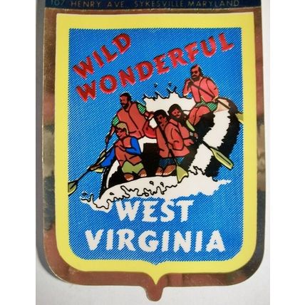 West Virginia State Foil Souvenir Decal