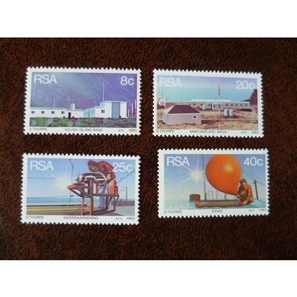 South Africa 1983 Weather Stations set mint stamps SG537-40 meteorology Gough