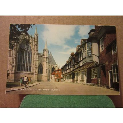 ST. WILLIAM'S COLLEGE and MINSTER, YORK unused postcard by J. Salmon =
