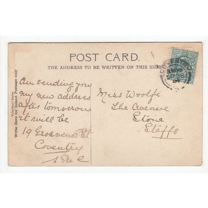 Coventry and Warwickshire Hospital 1904 Postcard