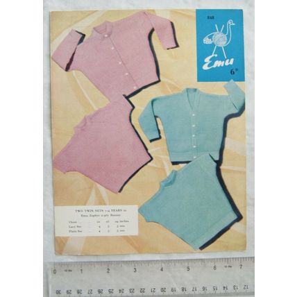 Vintage: Emu 848, twinsets 1-4 years, 2 ply