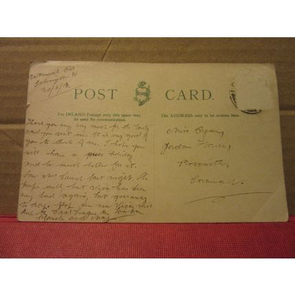 G.P.O. St. MARTIN-LE-GRAND, LONDON . used antique postcard. dated 1906 =