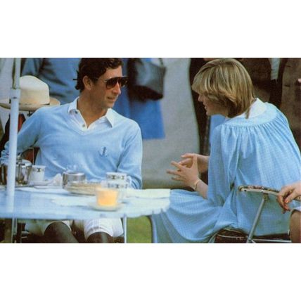 Prince Charles Princess Diana at Brockenhurst Restaurant 1982 Postcard