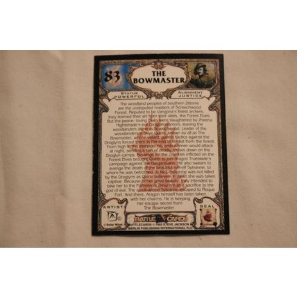 The Bowmaster 1993 Merlin Battle Cards NO. 83