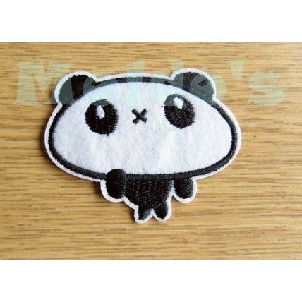 Panda Iron On Patch Badge Sew Embroidered Cute Bear Animal Black White P053