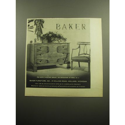 1958 Baker Furniture Advertisement - Baker