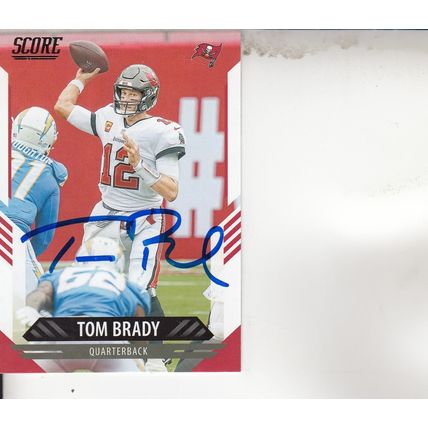 TOM BRADY 2021 AUTOGRAPHED TAMPA BAY BUCCANEERS HOF ALL-PRO SB CHAMP QUARTERBACK