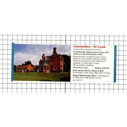 Louth Lincolnshire House Sale Advert - 1991 Clipping / Print