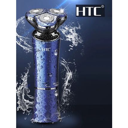 HTC Mens Shaver Tripple Head Washable Stainless Steel Blade Shave USB Charging