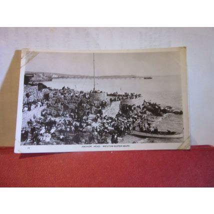 ANCHOR HEAD, WESTON-SUPER-MARE, SOMERSET unused antique postcard RP =