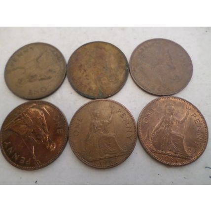 UK / GB - 30 - 1d (one penny) coins - dated 1967 #5