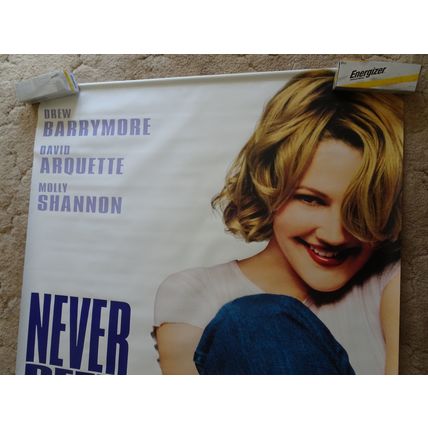 NEVER BEEN KISSED - MOVIE BANNER - WITH DREW BARRYMORE (VINYL)