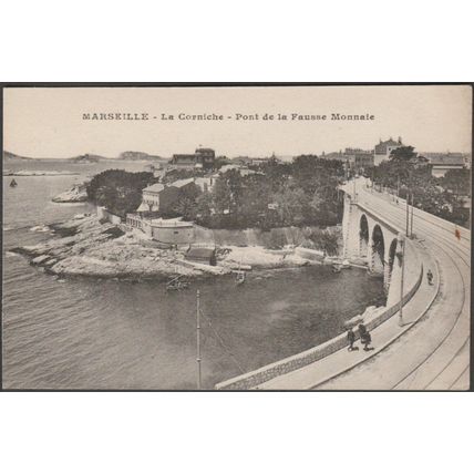 Pont de la Fausse Monnaie, La Corniche, Marseille, c.1910 - CPA