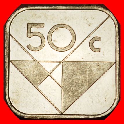 Ⰶ NETHERLANDS (1986-2023): ARUBA★ 50 CENTS 1994 MINT LUSTRE★LOW START★NO RESERVE
