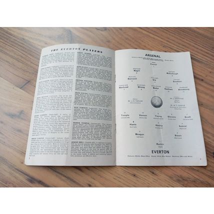 1963/64 Arsenal vs Everton - Division 1 **FREE P&P**