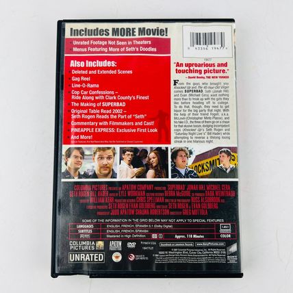 Superbad DVD Unrated Extended Edition Jonah Hill, Michael Cera