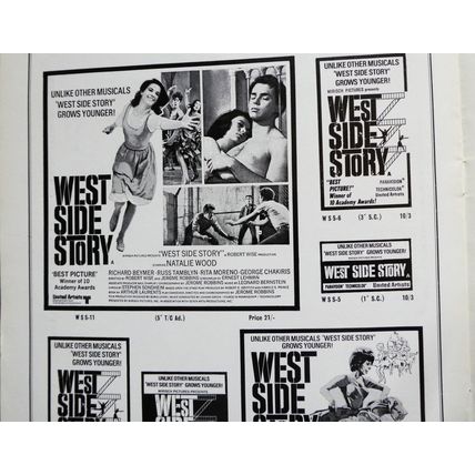 WEST SIDE STORY (1961) original UK pressbook ***Natalie Wood***