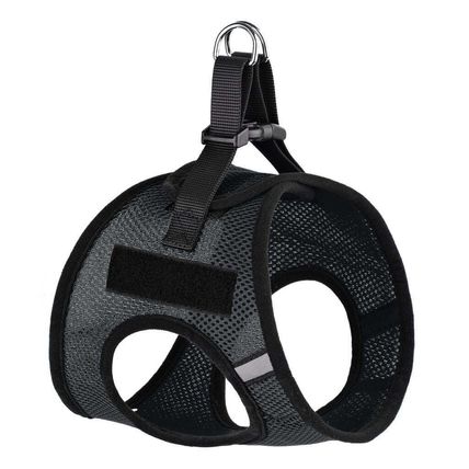 York Nylon Mesh Harness with removable Patches Black 24"-26"