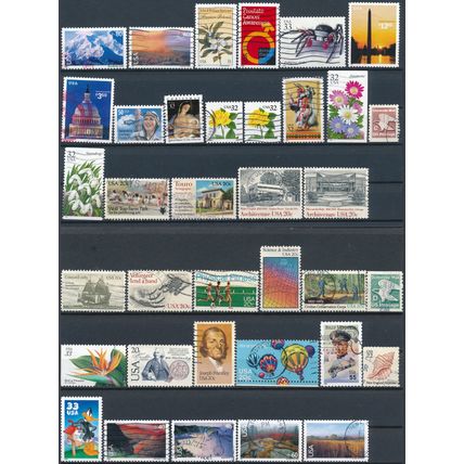 1000 Stamp Selection - USA - Used Hinged