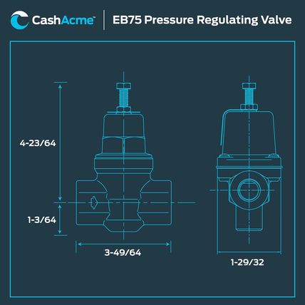Cash Acme 3/4 Inch EB75 FPT X FPT Pressure Regulator Valve (PRV), 45 PSI, 23000-