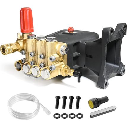 TOOLCY Pressure Washer Pump 3600-4000 PSI Max, 4 GPM Triplex Plunger Pressure Pu