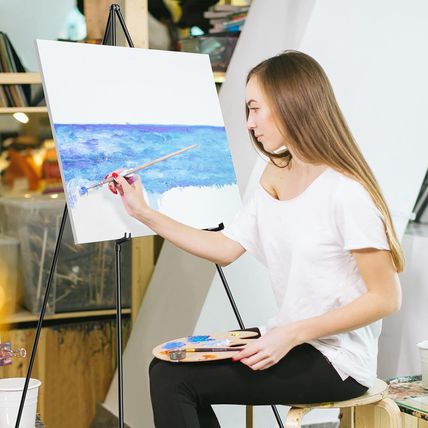 Easel Stand for Display, Aredy 63" Portable Painting Easel, Lightweight Metal Ea