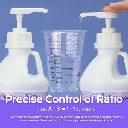 2 Gallon Epoxy Resin Kit with Pumps, Crystal Clear and Hard Upgraded 2 Part Resi