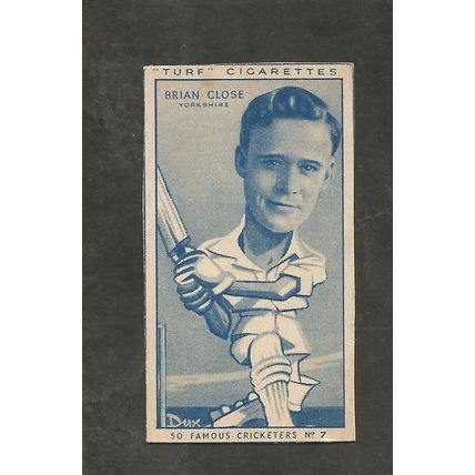 CC Turf Famous Cricketers 1950 # 7 Brian Close Yorkshire