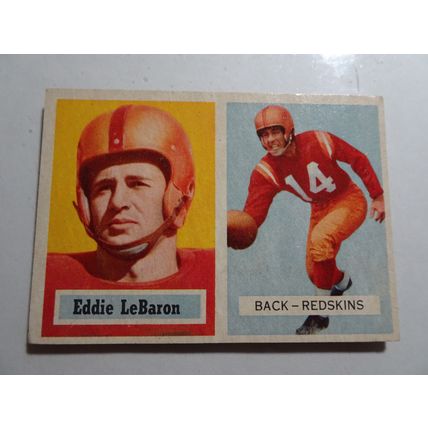 1957 Topps Football Card # 001 Eddie LeBaron Good (2) Washington Redskins