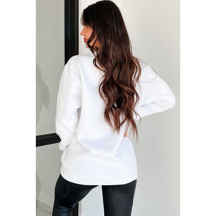 White CRAWFISH CLUB Printed Drop Shoulder Sweatshirt
