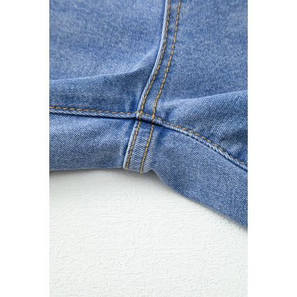 Dusk Blue Raw Hem Unique Cuffs Straight High Rise Loose Jeans