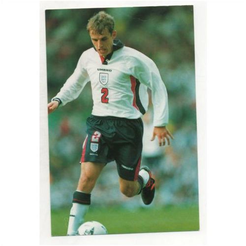 Phill Neville England International Footballer - Glossy 1998 photograph