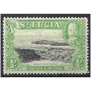 St Lucia 1936 SG113 1/2d Black & Bright Green Mounted Mint . ..