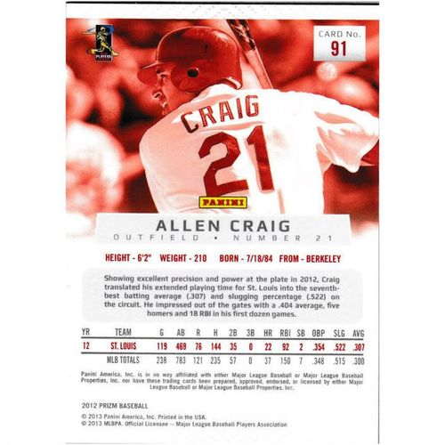 2012 Panini Prizm - #91 - Allen Craig