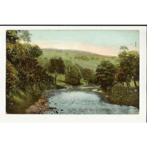 Yorkshire BOLTON WOODS River Wharfe Postcard by Wrench (15394)