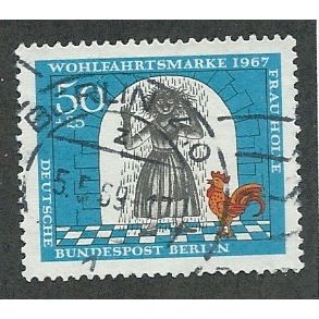 BERLIN -1967 50pf+25 'HUMANITARIAN RELEIF FUNDS' FINE USED (EBID44-709)