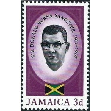 Jamaica 1967 Donald Sangster Memorial Minister 3d Unmounted Mint NHM SG262 Stamp