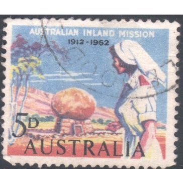Australia 1962 - SG343 - 5d multi - Flynn's Grave And Nursing Sister - used