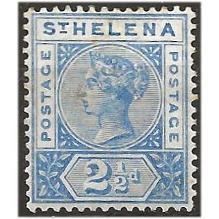 St Helena 1896 SG50 2 1/2d Ultramarine Perf 14 Wmk Crown CA Mounted Mint . .. .