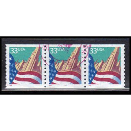 Used 3280 33c U.S. Flag Over City Very Fine PNC 1111/3 PA4049