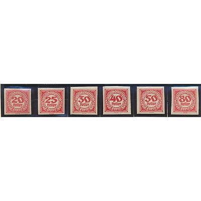Austria Stamps Scott #J93 To J101, Mint Hinged, Hinge Remnant