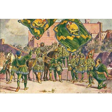 Art BRUCO Contrade di Siena Postcard (Istituto Italiano)