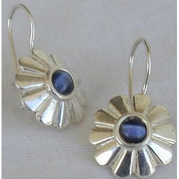 Blue mini sun earrings